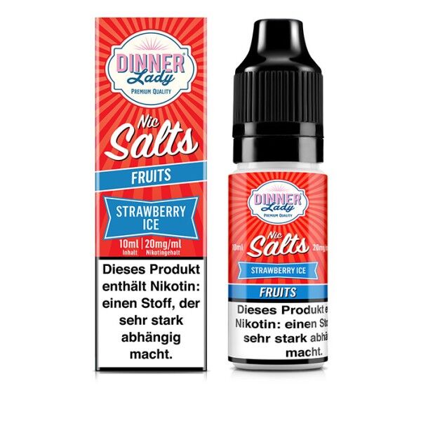 Liquid Nikotinsalz 50/50 - Strawberry Ice Dinner Lady 10ml