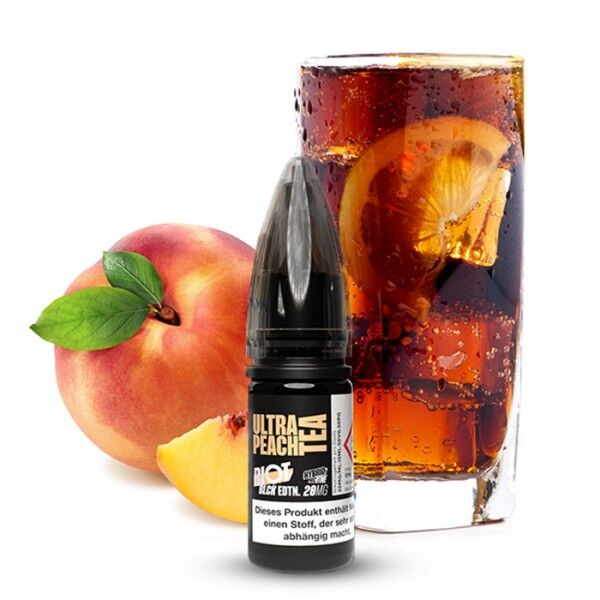 Liquid Nikotinsalz Black Edition Ultra Peach Tea Riot Squad 10ml