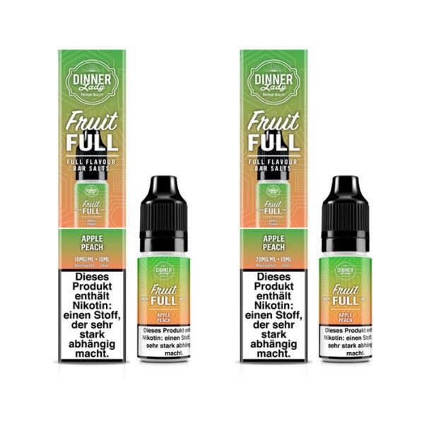 Liquid Nikotinsalz Fruit Full - Apple Peach Dinner Lady 10ml