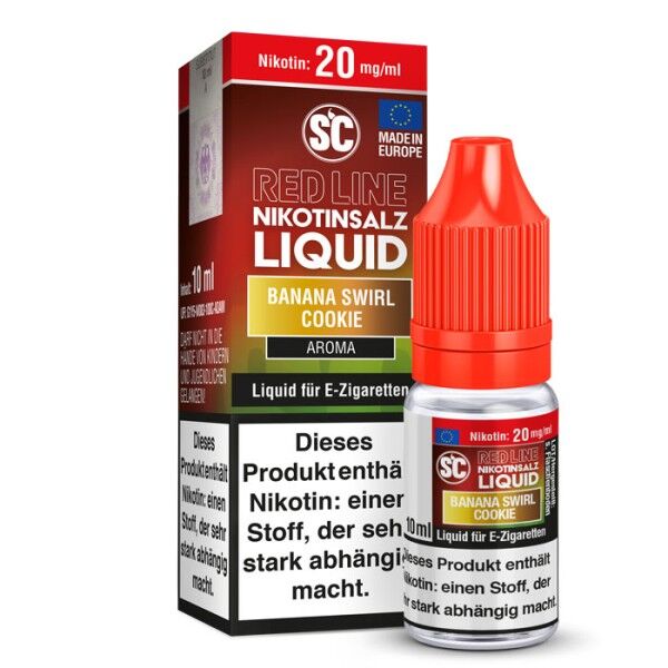 Liquid Nikotinsalz Red Line Banana Swirl Cookie SC 10ml