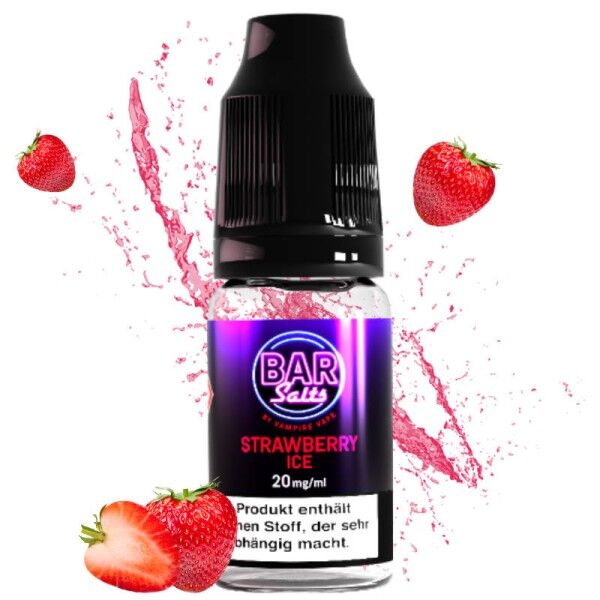 Liquid Nikotinsalz Bar Salts - Strawberry Ice Vampire Vape 10m