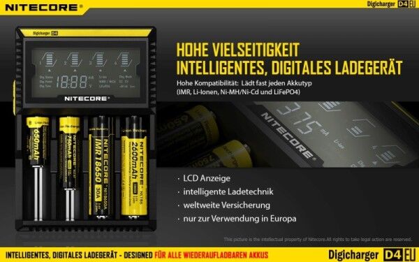 Ladegerät NITECORE D4 EU