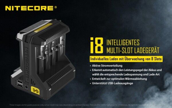 Ladegerät NITECORE i8