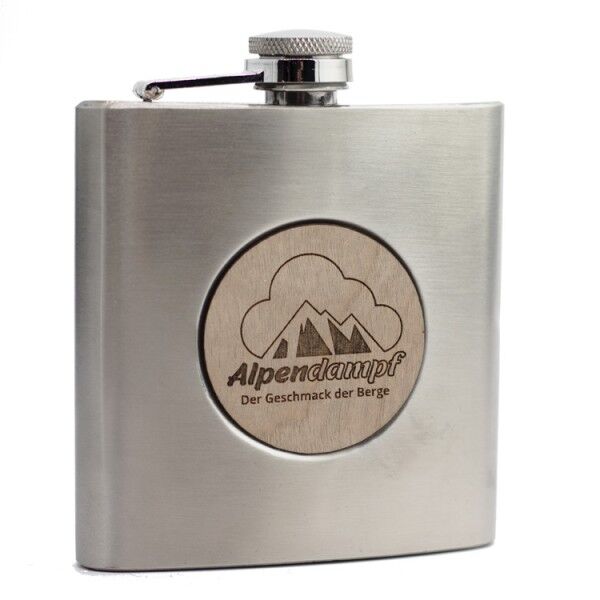 Flachmann 177ml mit Alpendampf Logo