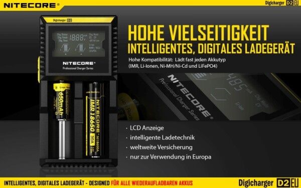 Ladegerät NITECORE D2 EU