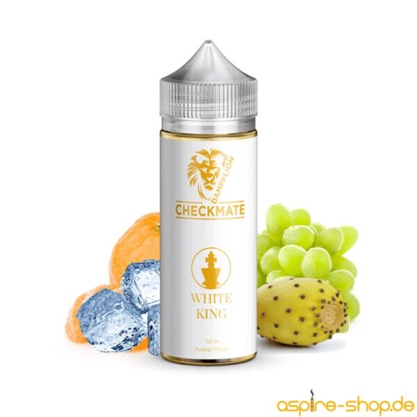 Aroma (Longfill) Checkmate White King Dampflion 10ml (120ml Flasche)