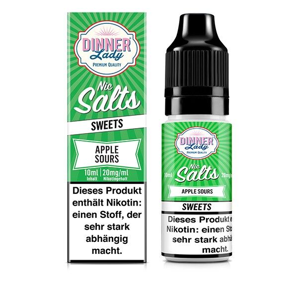 Liquid Nikotinsalz 50/50 - Apple Sours Dinner Lady 10ml